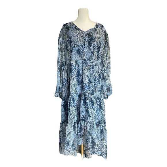 Joie Printed Maxi Dress Parisian Paisley Print Size XL - NWT Boho Style - Picture 1 of 9